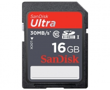 SanDisk Ultra SDHC Class 10 UHS-I Memory Card 30MB/s, 16GB
