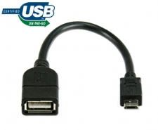 USB OTG Cable for Android Devices (Micro-B USB to USB Female)