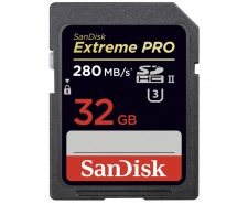 SanDisk Extreme PRO SDHC/SDXC UHS-II Memory Card 280MB/s, 32GB